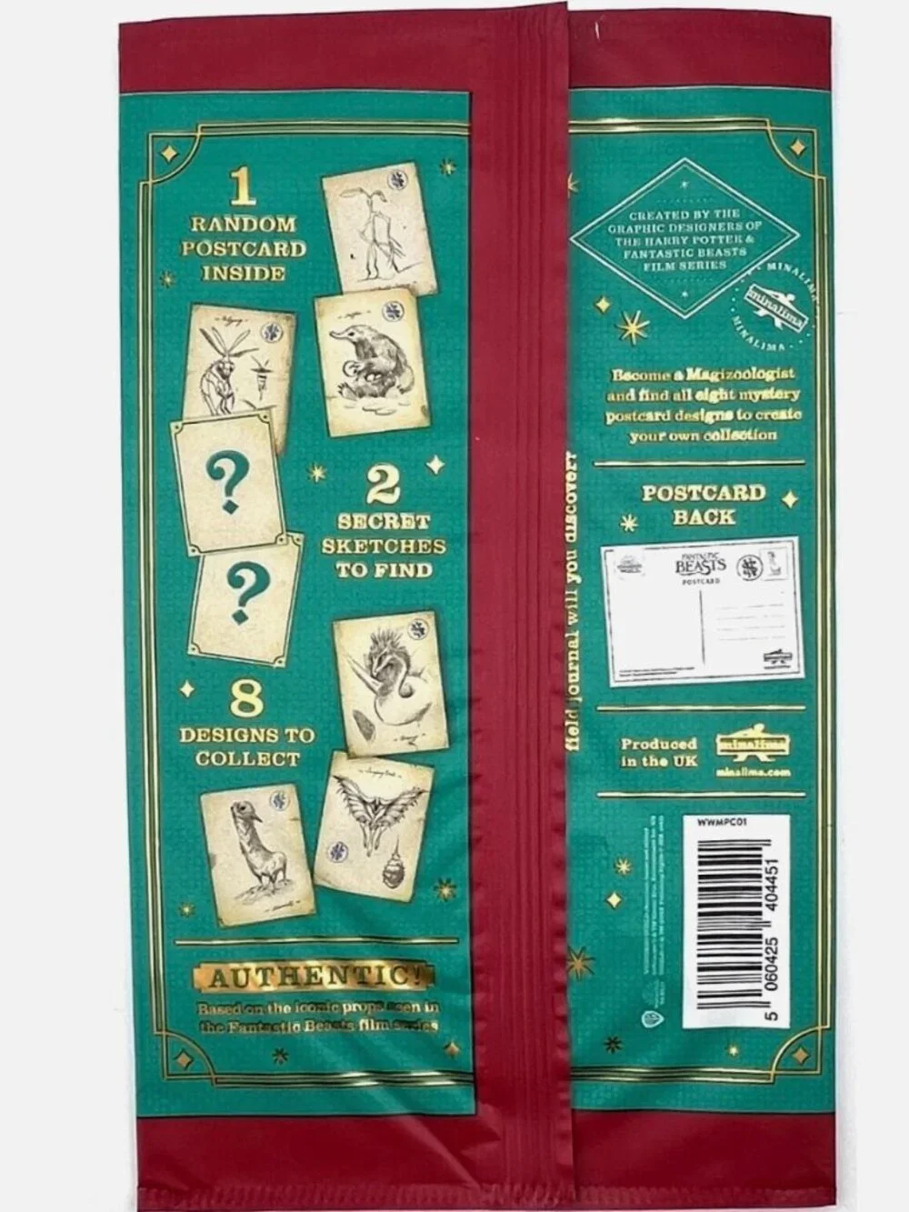 MinaLima Mystery Postcard Harry Potter Fantastic Beasts Bowtruckle Sapling